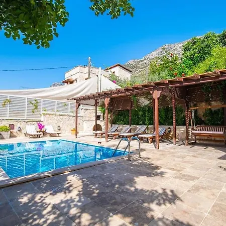 וילה Marsilya Is Stone House For 8 People With A Magnificent Sea View In Kalkan קס